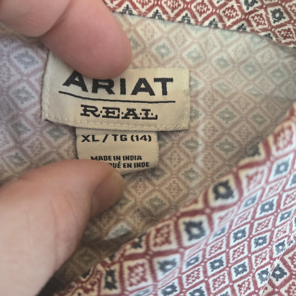 Ariat Girls Youth XL 14 Pearl Snap Button Up Western Top - Picture 8 of 11